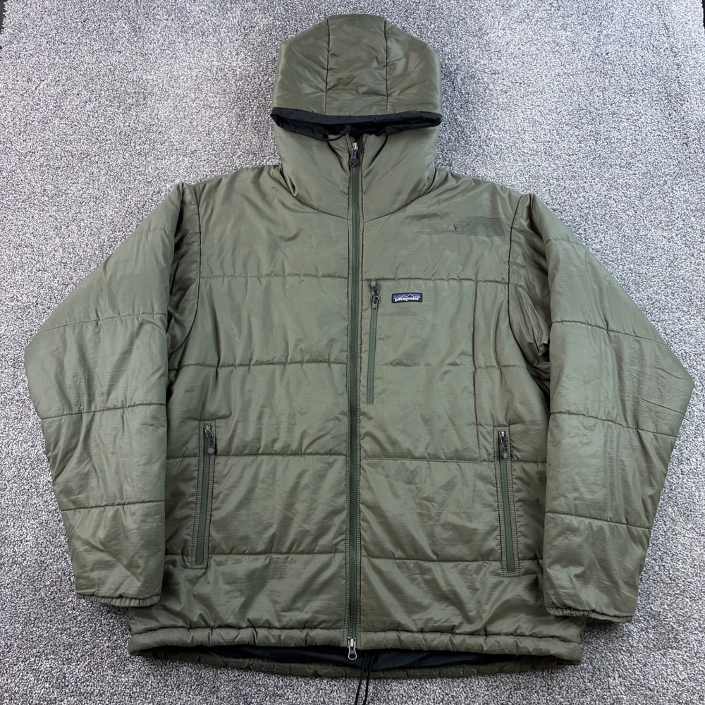 Patagonia MARS DAS Parka Mens 2XL Alpha Green Insulated Hooded Full Zip 19004 F6
